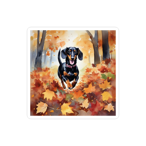 PugMug Custom Black Dachshund Sticker