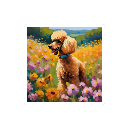 PugMug Custom Tan Poodle Sticker