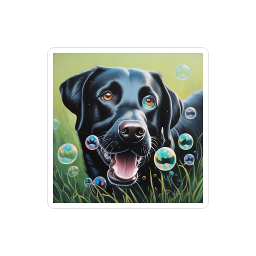 PugMug Custom Black Labrador Retriever Sticker
