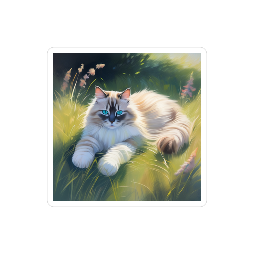 PugMug Custom Tabby Ragdoll Cat Sticker