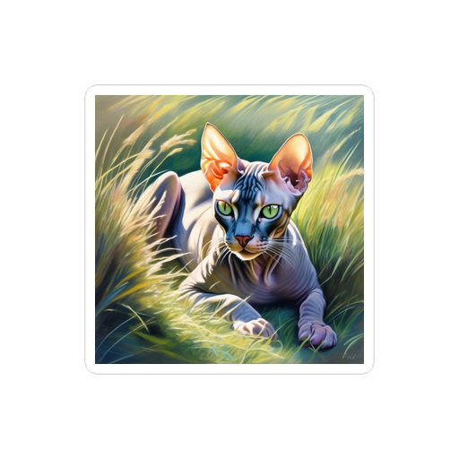 PugMug Custom Tabby Sphynx Cat Sticker