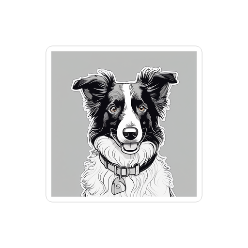 PugMug Custom Border Collie Sticker
