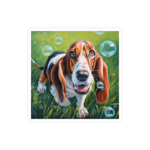 PugMug Custom Basset Hound Sticker