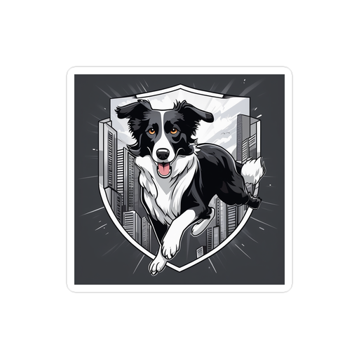 PugMug Custom Border Collie Sticker