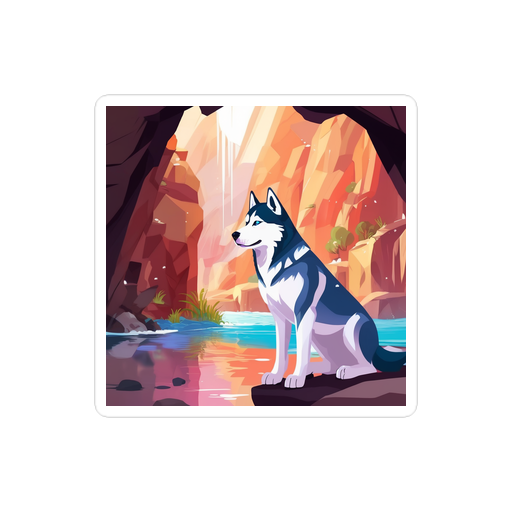 PugMug Custom Siberian Husky Sticker
