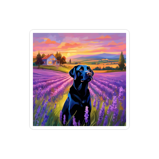 PugMug Custom Black Labrador Retriever Sticker