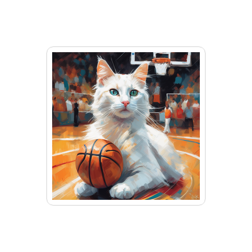 PugMug Custom White Companion Cat Sticker