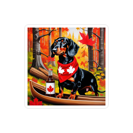 PugMug Custom Black Dachshund Sticker