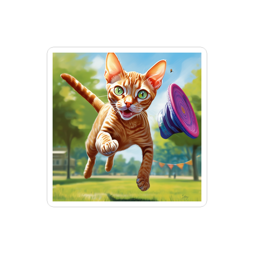 PugMug Custom Tabby Devon Rex Cat Sticker