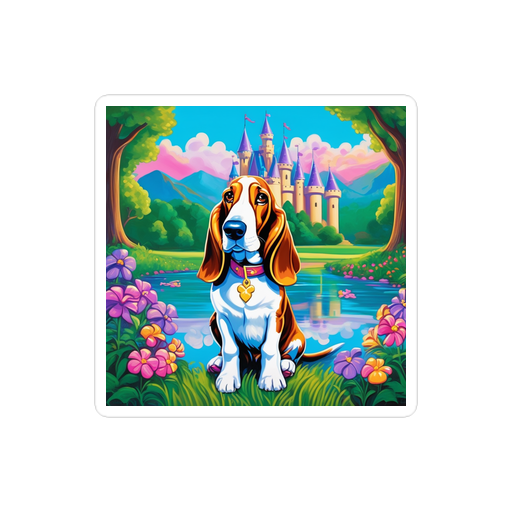 PugMug Custom Basset Hound Sticker