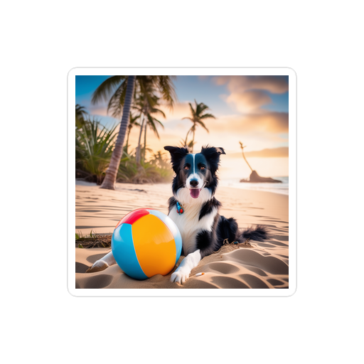 PugMug Custom Border Collie Sticker