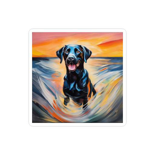PugMug Custom Black Labrador Retriever Sticker