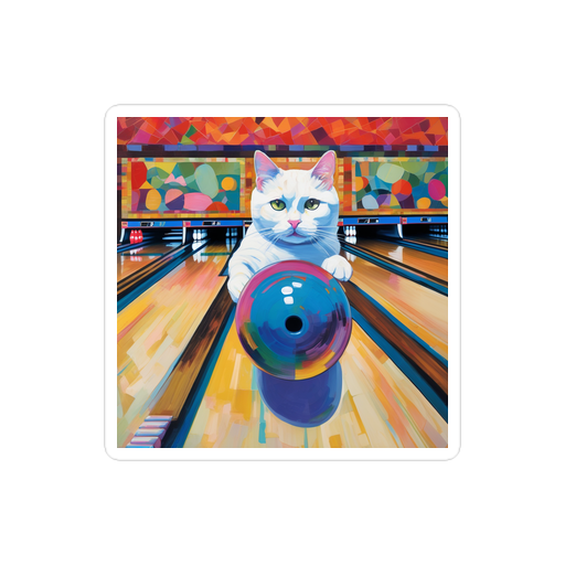 PugMug Custom White Companion Cat Sticker