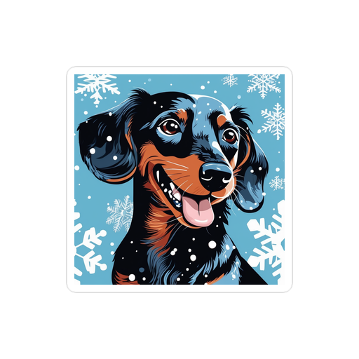 PugMug Custom Black Dachshund Sticker