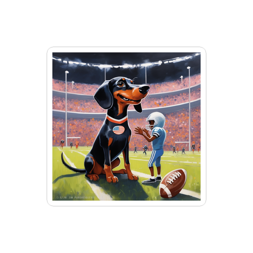 PugMug Custom Black Dachshund Sticker