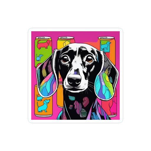 PugMug Custom Black Dachshund Sticker