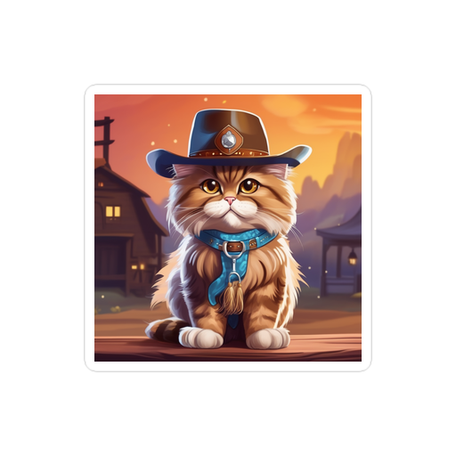 PugMug Custom Tabby Persian Cat Sticker