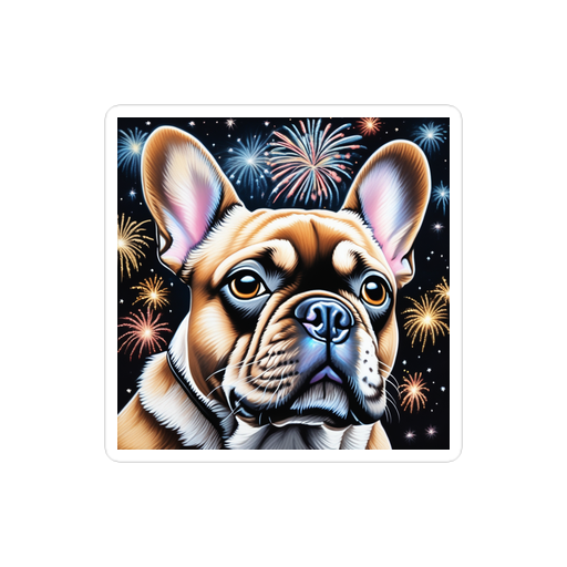 PugMug Custom Tan French Bulldog Sticker