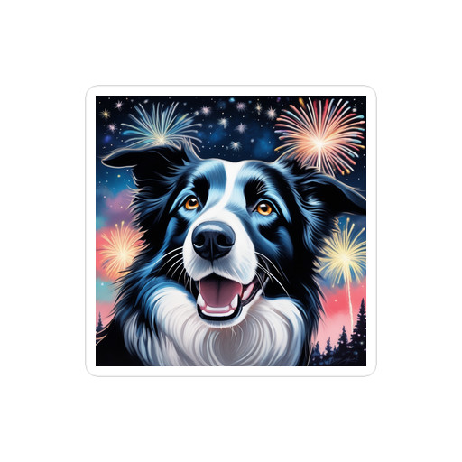 PugMug Custom Border Collie Sticker