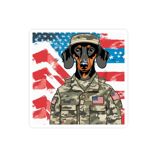 PugMug Custom Black Dachshund Sticker