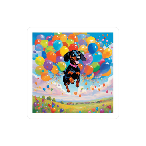 PugMug Custom Black Dachshund Sticker