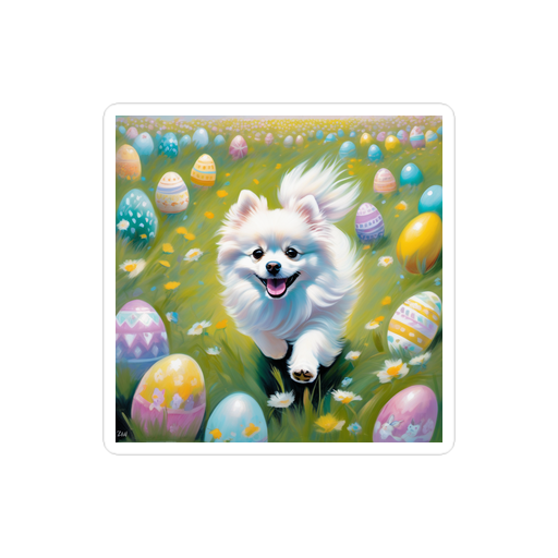 PugMug Custom White Pomeranian Sticker