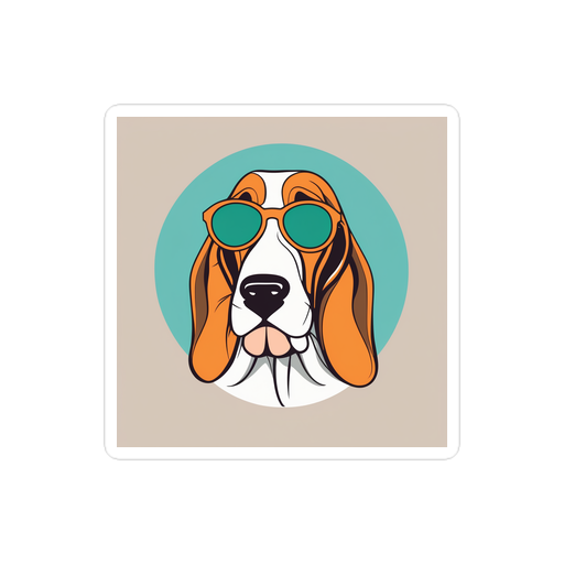 PugMug Custom Basset Hound Sticker