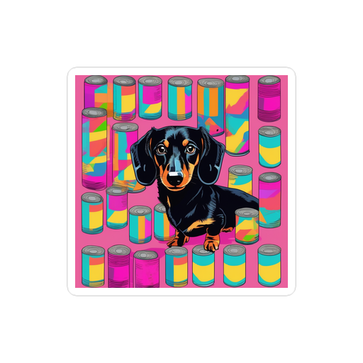 PugMug Custom Black Dachshund Sticker