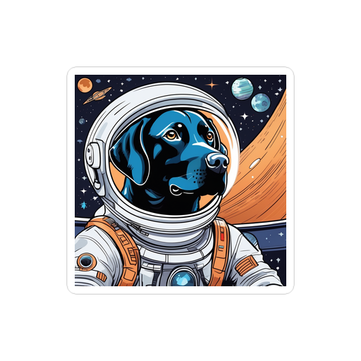 PugMug Custom Black Labrador Retriever Sticker