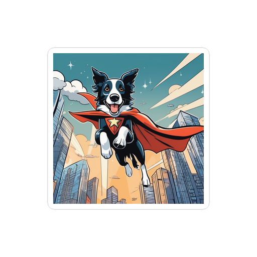 PugMug Custom Border Collie Sticker