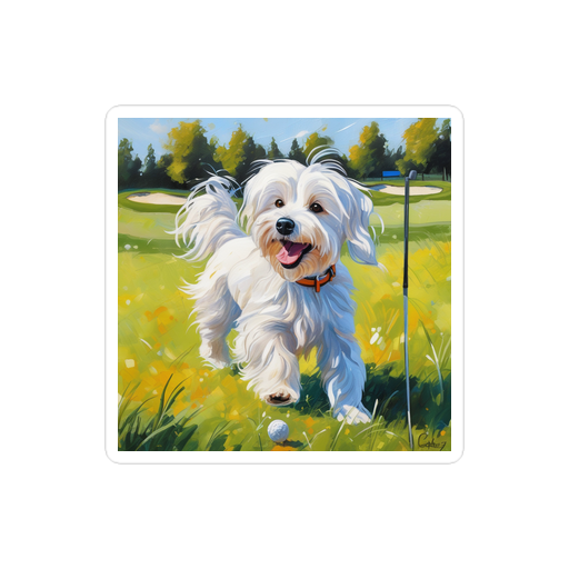 PugMug Custom White Havanese Dog Sticker