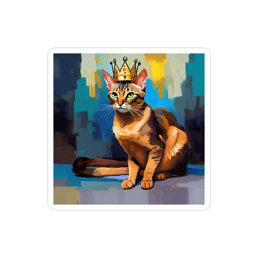 PugMug Custom Tabby Abyssinian Cat Sticker