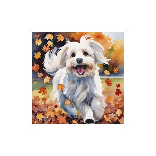 PugMug Custom White Havanese Dog Sticker