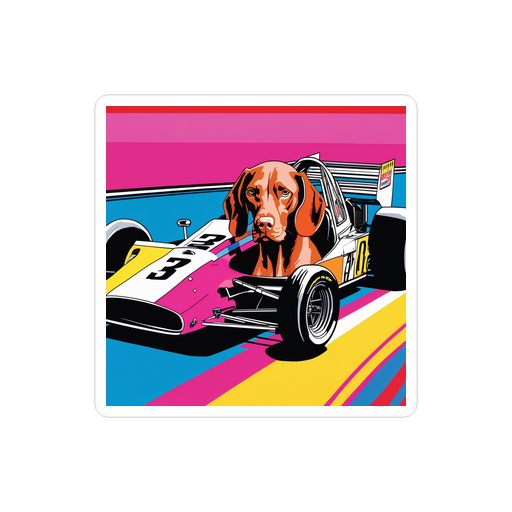 PugMug Custom Vizsla Sticker