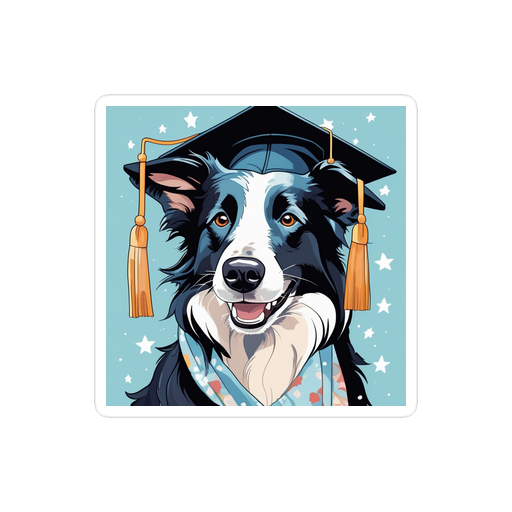 PugMug Custom Border Collie Sticker