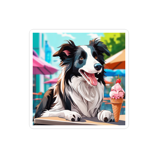 PugMug Custom Border Collie Sticker