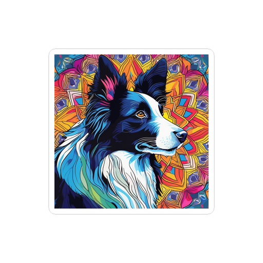 PugMug Custom Border Collie Sticker