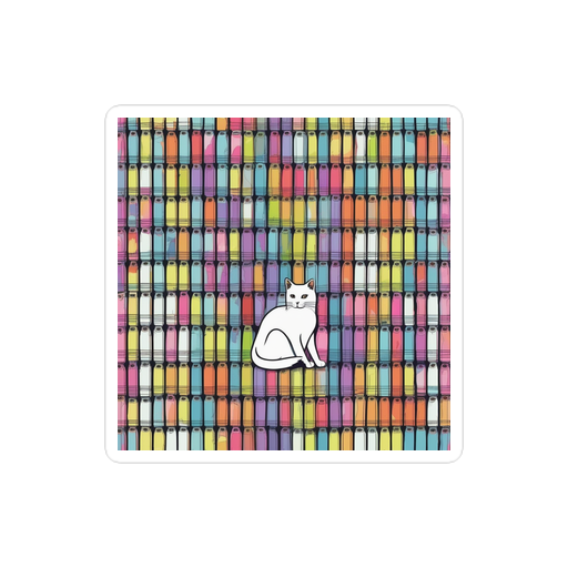 PugMug Custom White Companion Cat Sticker