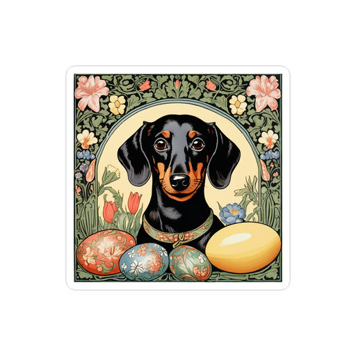 PugMug Custom Black Dachshund Sticker