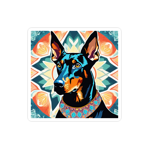 PugMug Custom Doberman Pinscher Sticker
