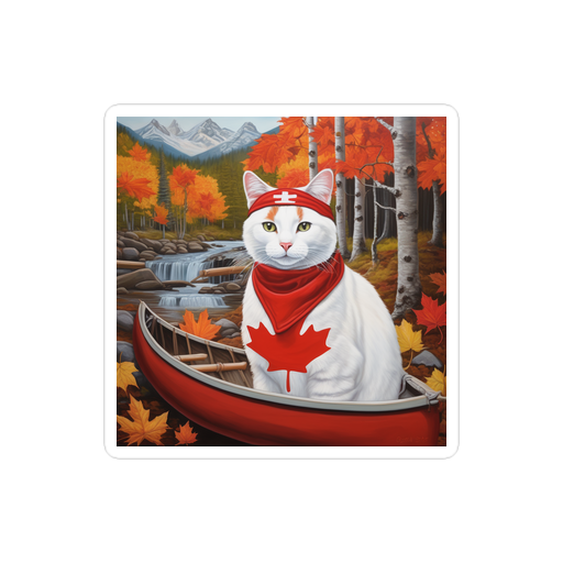 PugMug Custom White Companion Cat Sticker