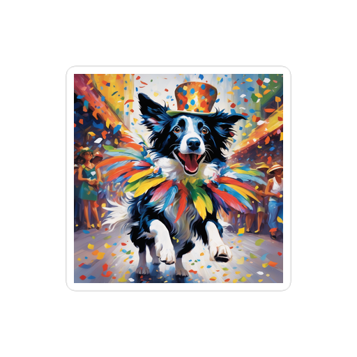 PugMug Custom Border Collie Sticker