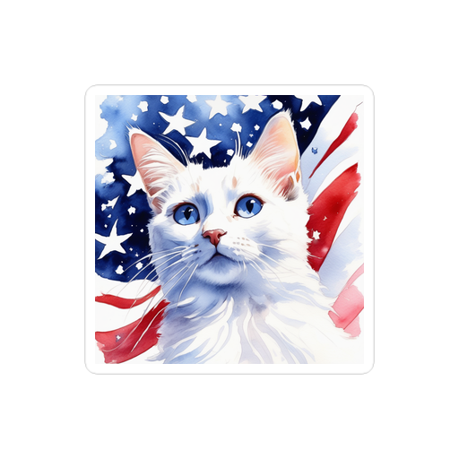 PugMug Custom White Companion Cat Sticker