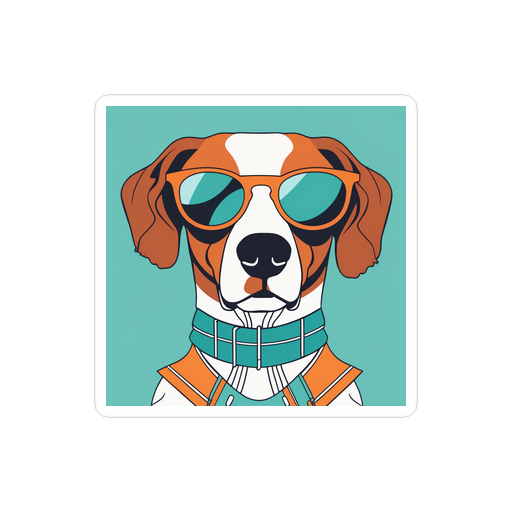 PugMug Custom Brittany Dog Sticker