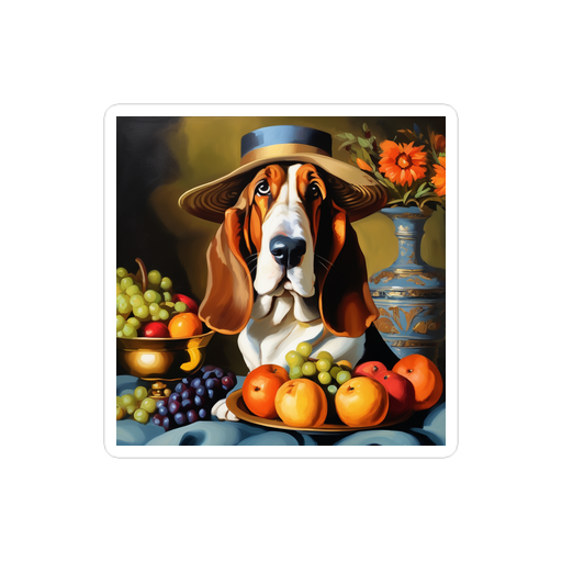 PugMug Custom Basset Hound Sticker