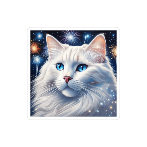 PugMug Custom White Ragdoll Cat Sticker