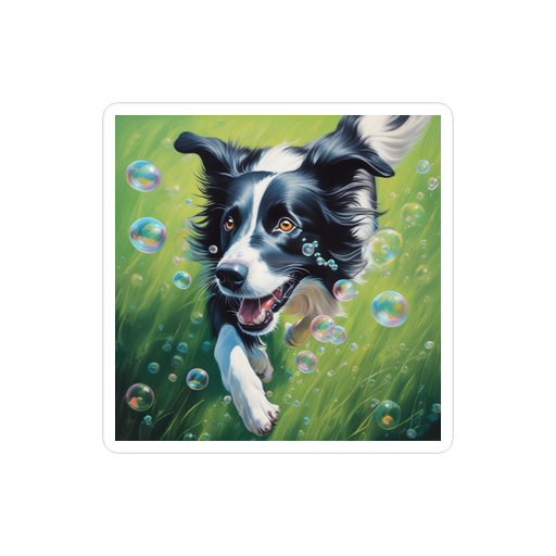 PugMug Custom Border Collie Sticker