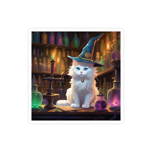 PugMug Custom White Ragdoll Cat Sticker