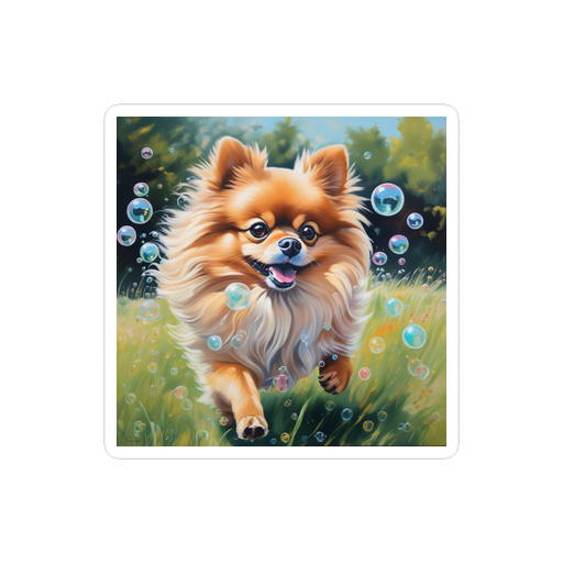 PugMug Custom Tan Pomeranian Sticker