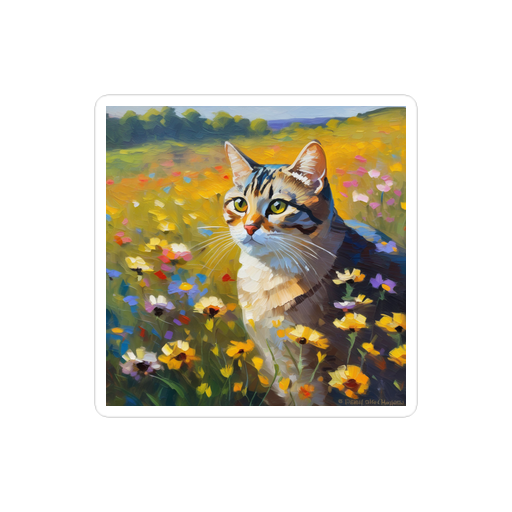 PugMug Custom Tabby American Shorthair Cat Sticker